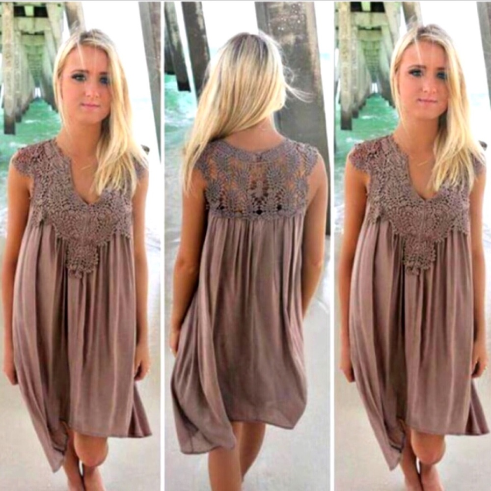 NWOT Lace Boho Beach Dress (L) 👗